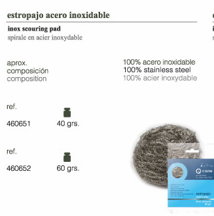 ESTROPAJO INOX.60GR.
