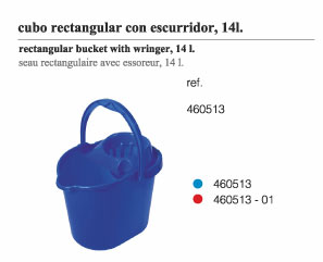 CUBO CON ESCURRIDOR 14L AZUL 1 UND